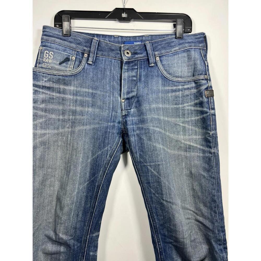 G-Star Raw Jeans Attacc Slim Straight Button Fly 31x32 Pants Blue Denim - Picture 2 of 9